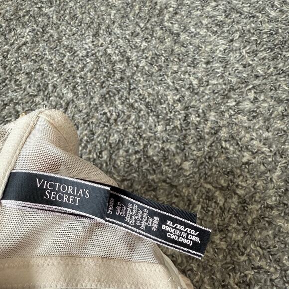 Victoria's Secret Starburst Long Line Triangle Bra Bralette Tan XL New - Picture 7 of 7